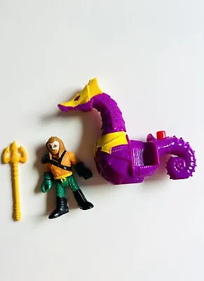 Buy ❤️Imaginext DC Comics Friends Aquaman Figure Purple Battle Seahorse Rare Set🎗️ • 10£