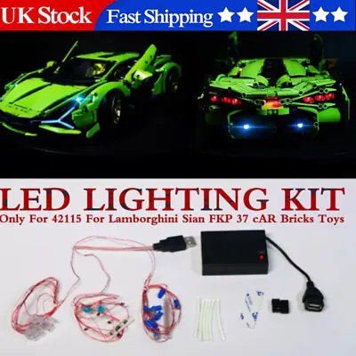 Buy UK DIY LED Light Lighting Kit For LEGO 42115 For Lamborghini Sian FKP 37 Bricks • 14.69£