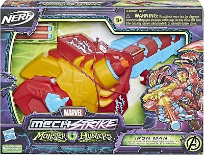 Buy NERF Marvel Avengers Mech Strike Monster Hunters Iron Man Monster Blast Blade • 12.99£