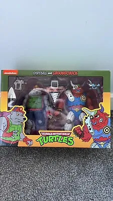 Buy Neca 7  Scale Tmnt Cartoon Dirtbag And Groundchuck 2 Pack • 60£
