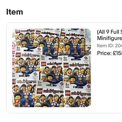 Buy Lego Olympic Minifigures Sealed Full Set X 9 Brand New  • 155£
