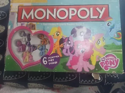 Buy Rare HTF My Little Pony Monopoly Board Game Missing 2 Houses And Dice Box Damage • 28.99£