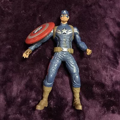 Buy 2013 Hasbro Captain America Talking 10” Action Figure With Firing Shield Working • 4.99£