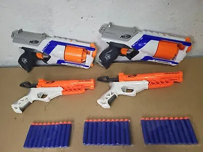 Buy NERF Gun Elite Bundle 2x Strongarm 2x Doubledown Pistols + Bullets. Party War • 16.99£