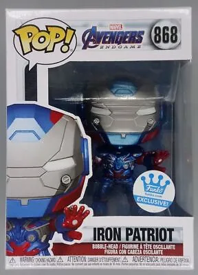 Buy Funko POP #868 Iron Patriot - Metallic Marvel Avengers Endgame + POP Protector • 19.99£