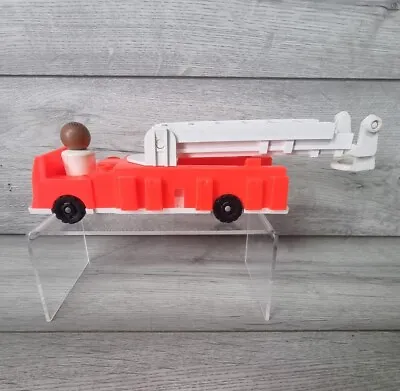 Buy Vintage Fisher Price Fire Station With Figure Red White Made In USA • 13.99£