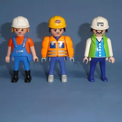 Buy Playmobil  Construction Workers / Builders  Male Figures X 3 For City / House • 1.99£