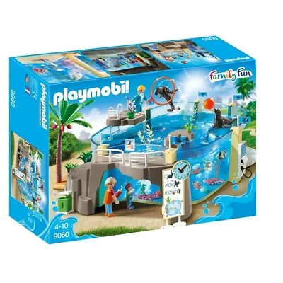 Buy Playmobil 9060 Family Fun Aquarium Pool Enclosure With Fillable Water Enclosure • 59.95£