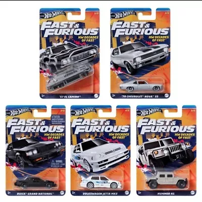 Buy HOT WHEELS Fast And Furious HW Decades Of Fast SAVE GET A FULL SET OF 5 FREE P&P • 20.99£