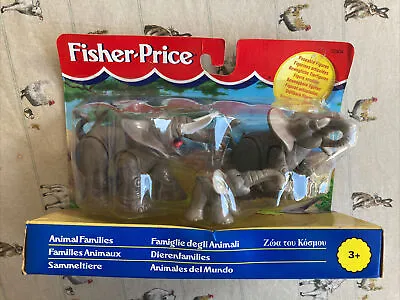 Buy Vintage 1995 Fisher Price Animal Families Elephants X 3 Sealed In Pack New • 14.99£