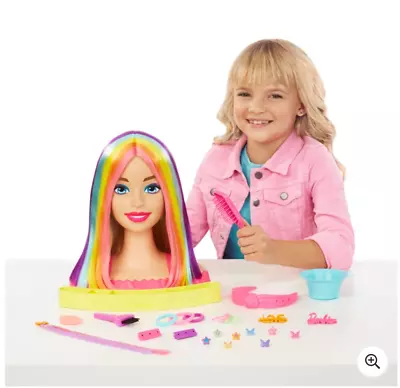 Buy Barbie Colour Reveal Deluxe Styling Head - Hair Cut Toy For Girls - Toyset Gift • 44.99£
