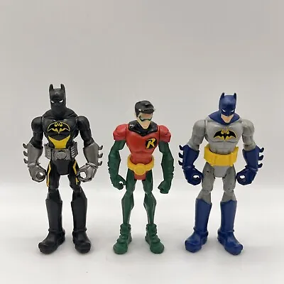 Buy Batman & Robin Figure Bundle X 3 2012 Dc Superheroes 4.5” Mattel Rare Collection • 6.49£