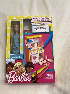 Buy Barbie Make And Colour Your Own Kitchen Set • 17.99£