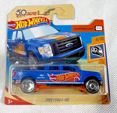 Buy Hot Wheels 2009 Ford F-150 Blue 50th Anniversary 2018 - Short Card - Brand New • 9.95£