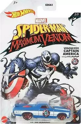 Buy Hot Wheels Spiderman Maximum Venom CAPTAIN AMERICA 71 EL CAMINO Character Car • 6.99£