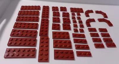 Buy LEGO Parts  3623 3022 3020 3024 3795 3023 Plates 1x3 2x4 2x6 Dark Red X48 • 6.99£