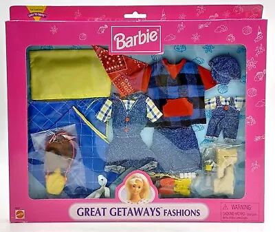 Buy 1998 Barbie, Kelly & Ken Fashion Set: Great Getaways Fashions / Mattel 68646, NrfB • 61.40£