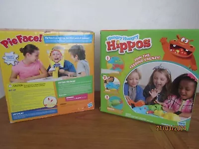 Buy Hungry Hippo Game + Pie Face Game - Kids - Age 4+ - Good Condition • 15£