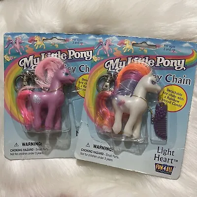 Buy Vintage ‘98 My Little Pony 2 Keychains Morning Glory Light Heart Hasbro UNOPENED • 76.85£