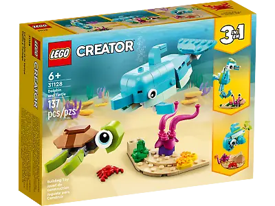 Buy LEGO Creator Dolphin, Seahorse & Turtle 3-in-1 Set 31128 New & Sealed FREE POST • 11.97£