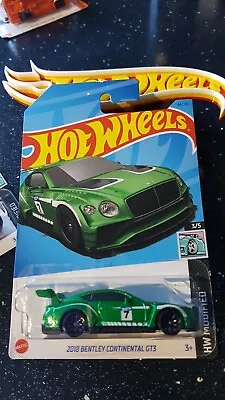 Buy Hot Wheels ~ Bentley Continental GT3, Green, Long Card. More Models Available!! • 3.39£