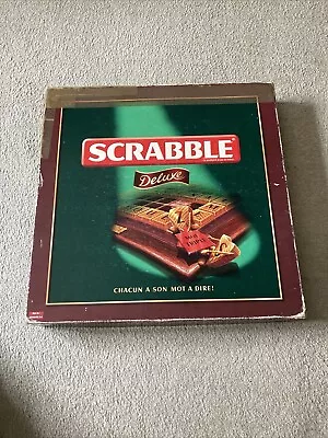 Buy Scrabble Deluxe Edition Rotating Board Mattel French Edition • 30£