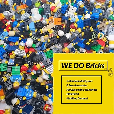 Buy LEGO Minifigure Random People Bundle 5 Pack +5 FREE Accessories! Figure Job Lot • 6.95£