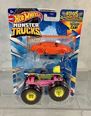 Buy Hot Wheels Monster Trucks Rodger Dodger 1:64 New + Crushed Coupe Speed Bump Car • 13.89£
