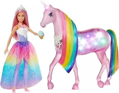 Buy Barbie Dreamtopia Magical Lights Unicorn *PACKAGING DAMAGED* • 49.99£