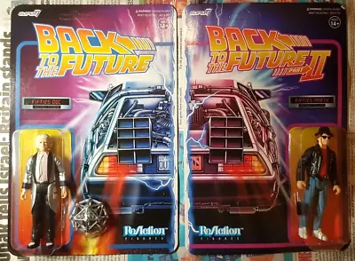 Buy Back To The Future 2 50s Marty & Doc ReAction Figures 3.75 Scale Bundle Lot • 34£