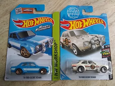 Buy Hot Wheels  X2  Ford 70 Escort RS1600.fast & Furious/gumball 1:64 Long Cards New • 9.99£