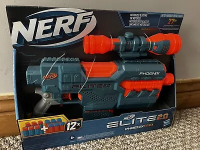 Buy Nerf Elite 2.0 Phoenix CS-6 Motorised Blaster, 12 Official Nerf Darts • 15.99£