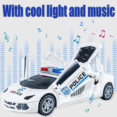 Buy Toys For Boys Cool Police Car Flashing LED Light Music Electric Toy Kid Gift HOT • 11.89£