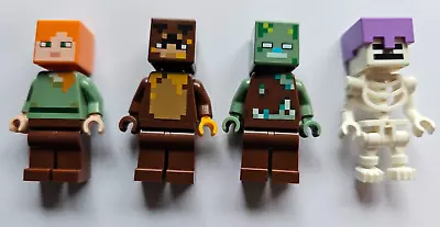 Buy Lego Minecraft Minifigures Bundle. Alex, Drowned Zombie, Honey Bear And Skeleton • 16.99£