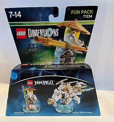 Buy LEGO Dimensions Ninjago 71234 Sensei Wu & Flying White Dragon Minifigures • 20£