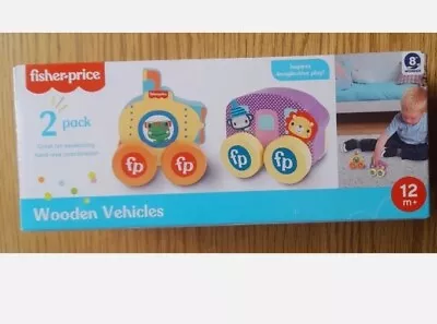 Buy Fisher Price Wooden Vehicles Pk Of 2 High Quality Great Imaginative Learn Play  • 8.95£