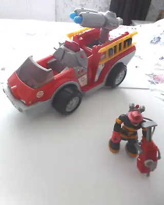 Buy Fisher Price Rescue Heroes Fire Truck With Missiles And Bill Blazes Figure • 16.99£