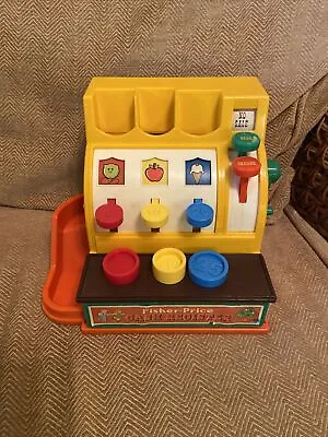 Buy Vintage Fisher Price Cash Register Toy With Some Coins 1974 • 19.99£