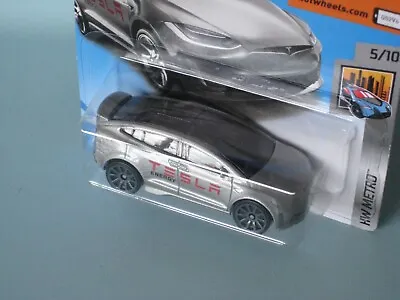 Buy HotWheels Tesla Model X Silver In BP 70mm Toy Model Car In Short Card • 13.99£