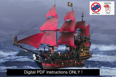 Buy CUSTOM MOC BlackBeard's Queen Anne's Revenge Pirate Ship (Instructions Only!) • 14.95£