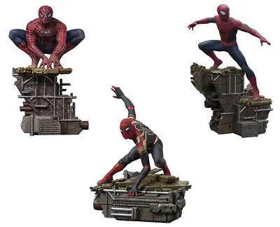 Buy Spider-Man No Way Home Set 3 Peter Parker 1:10 Statue Iron Studios Sideshow • 565.64£