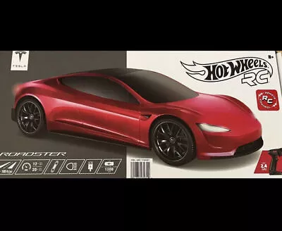 Buy Hot Wheels Tesla Roadster Radio Remote Control RC  Car By Mattel 1:10 • 116.52£