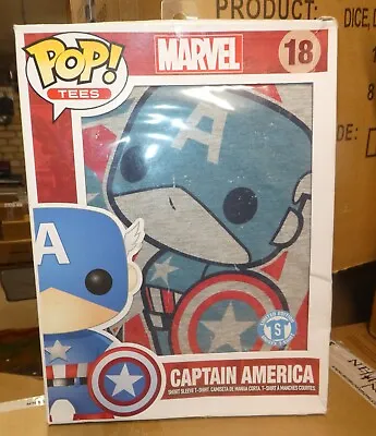 Buy Funko Pop Marvel Comic Captain America Figure T Shirt Large New Boxed Rare • 19.99£