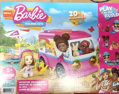 Buy Barbie Building Sets ADVENTURE DREAMCAMPER 20+ Accessories • 14.90£