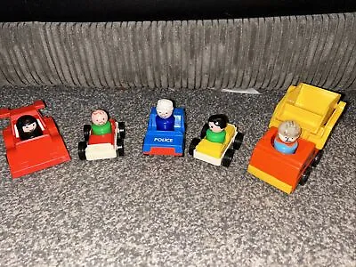 Buy Vintage Fisher Price Cars Vehicles And People X 5 • 27.99£