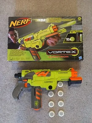 Buy Nerf Vortex Lumitron Blaster In Box (with 8 Glow Discs) • 17.45£