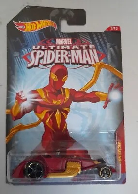 Buy Hotwheels Marvel Ultimate Spiderman Collection, 3/10 Hammered Coupe, Iron Spider • 9.95£