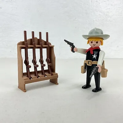 Buy Playmobil 3381 Western Sheriff Figure And Gun Rack Set 100% Complete • 7.45£