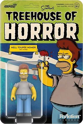 Buy Super7 The Simpsons Reaction Figures Wave 04 Tree House Of Horror V2 Hell Toupee • 23£