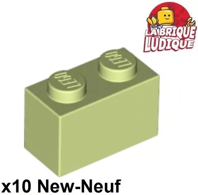 Buy LEGO 10x Brick Brick 1x2 2x1 Light Green/Yellowish Green 3004 NEW • 1.58£